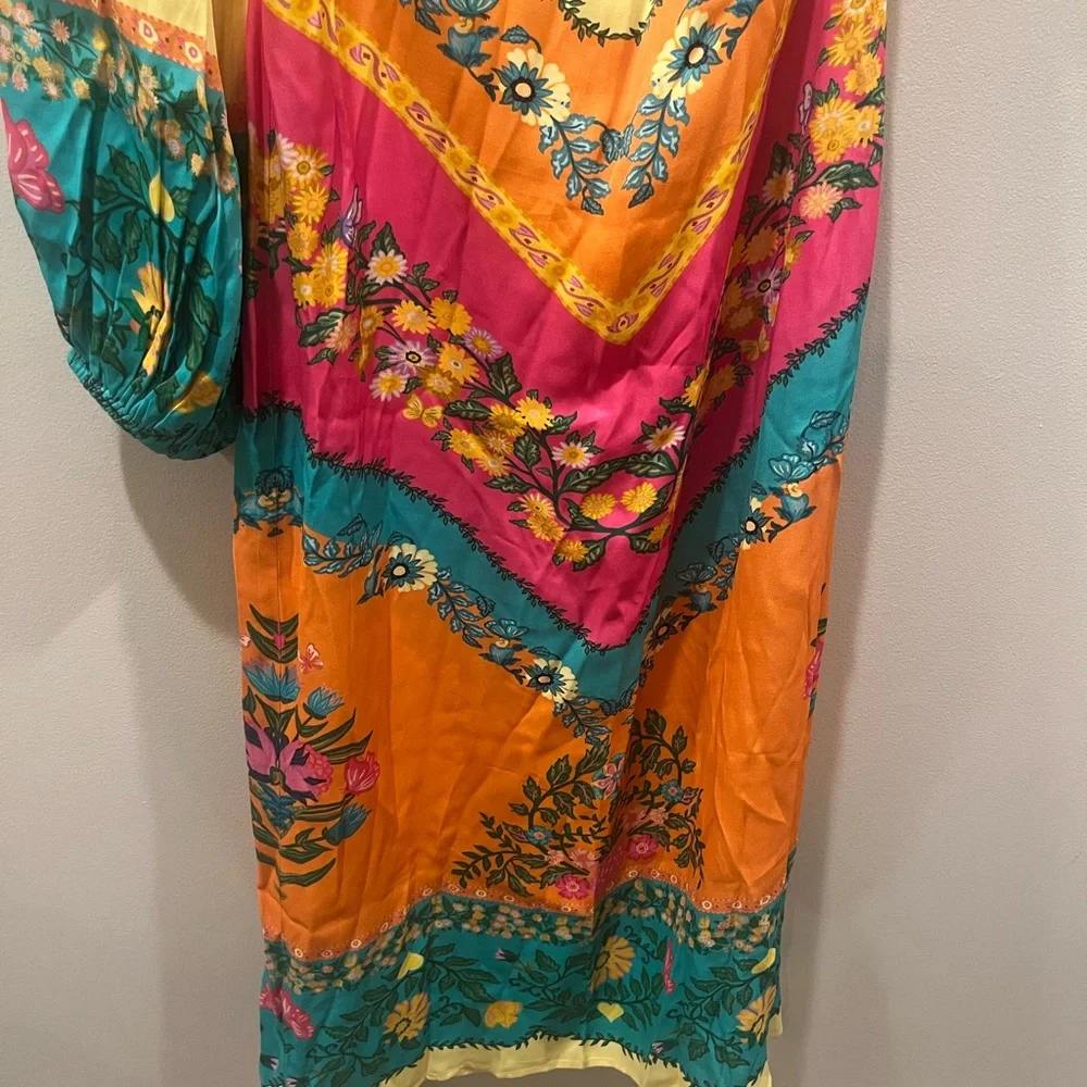 NEW Farm Rio x Anthropologie One-Shoulder Printed Midi Dress, Medium - Picture 3 of 5
